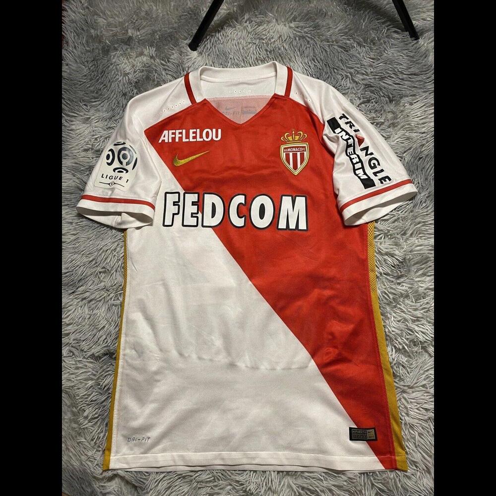AS MONACO 2015/16 HOME MATCH ISSUE/WORN SHIRT El Shaarawy #22 With COA LIGUE 1